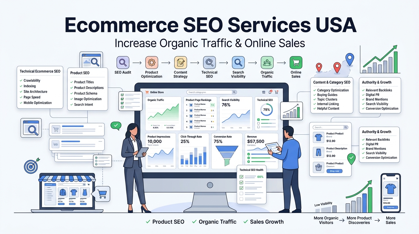 Ecommerce SEO Services USA Increase Organic Traffic